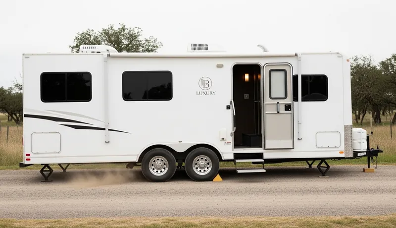 Luxury restroom trailers for weddings in West End Beaumont